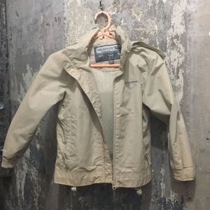 Beige size 5/6 boys hooded light coat